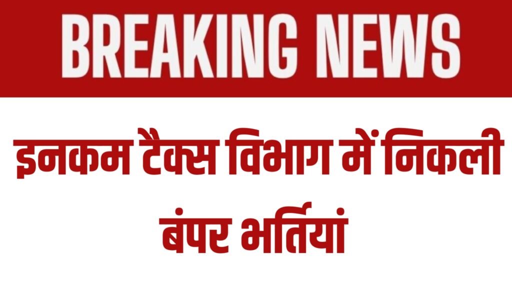 Income tax department vacancy 2024