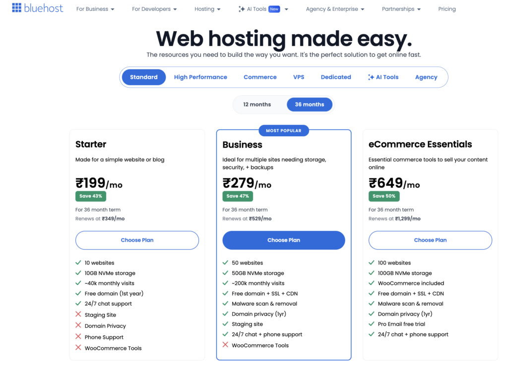 bluehost coupon code and deals page